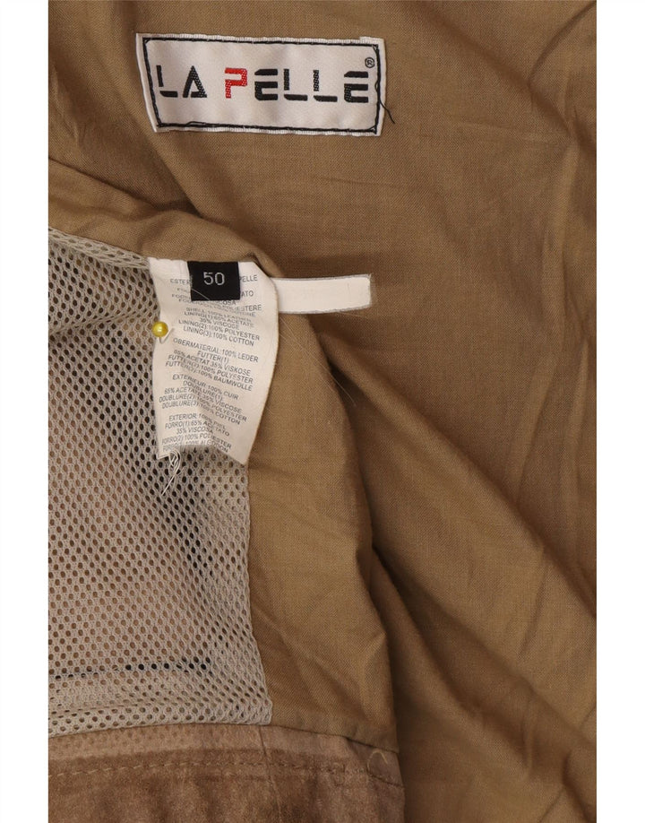 Jaqueta masculina vintage de camurça IT 50 grande couro marrom