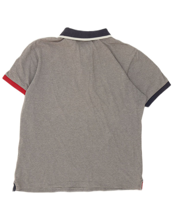 Camisa polo masculina de rugby gráfica North Sails XL cinza algodão