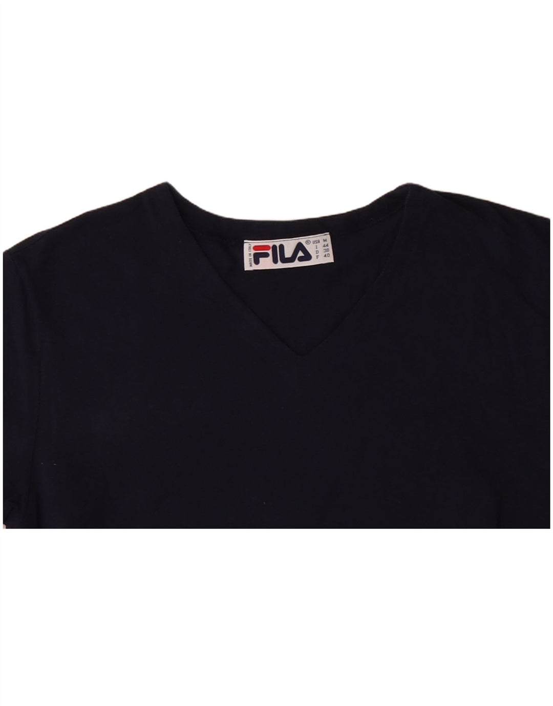 Camiseta feminina FILA Top IT 44 algodão azul marinho médio