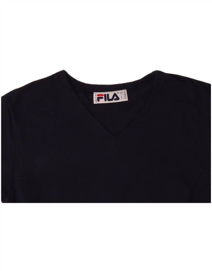 Camiseta feminina FILA Top IT 44 algodão azul marinho médio
