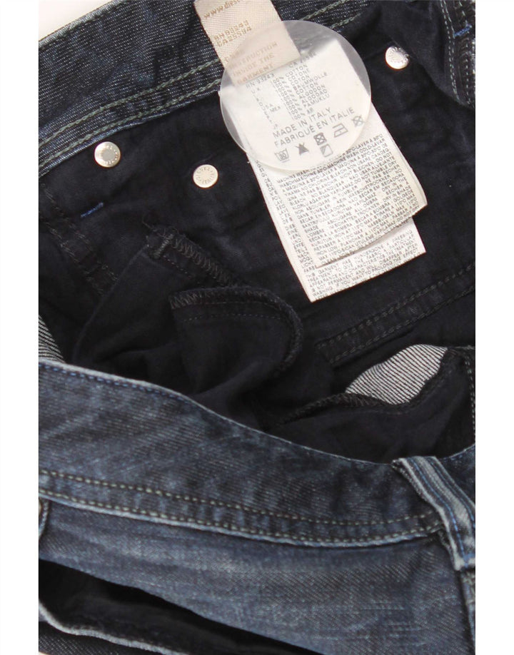 Diesel Mens Bootcut Jeans W36 L33 Azul Marinho Algodão