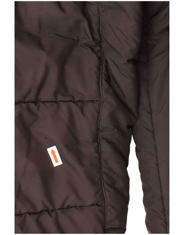 Casaco acolchoado com capuz feminino Jack Wolfskin UK 18 XL cinza poliéster