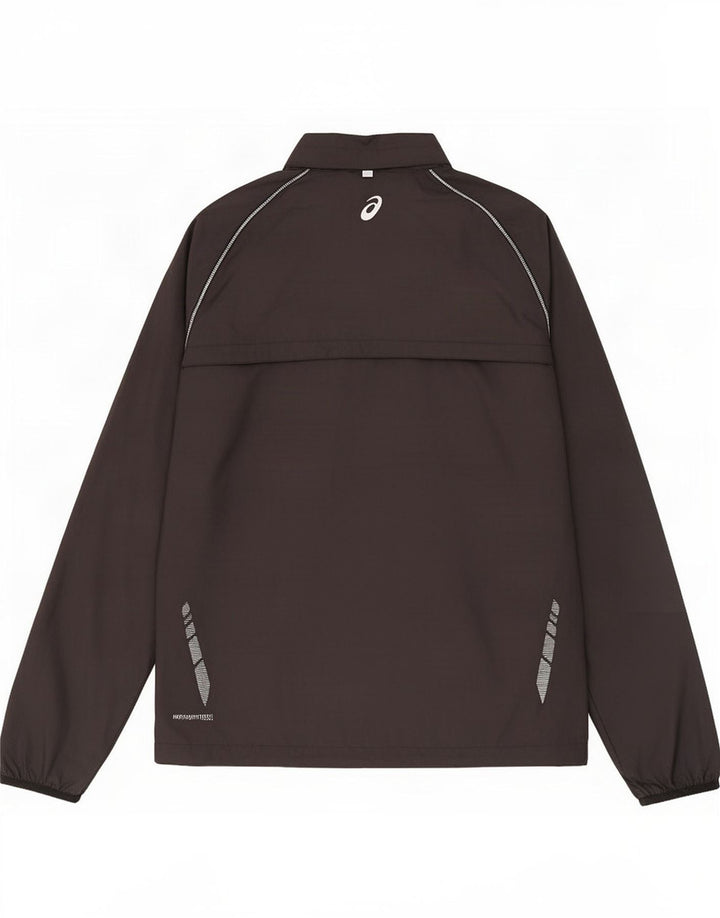 Asics Womens Tracksuit Top Jacket UK 14 Médio Preto Colourblock Poliéster