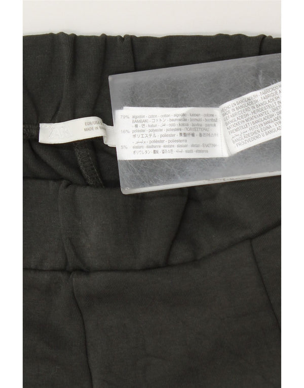 Calça de treino feminina Zara UK 10 pequeno algodão cinza