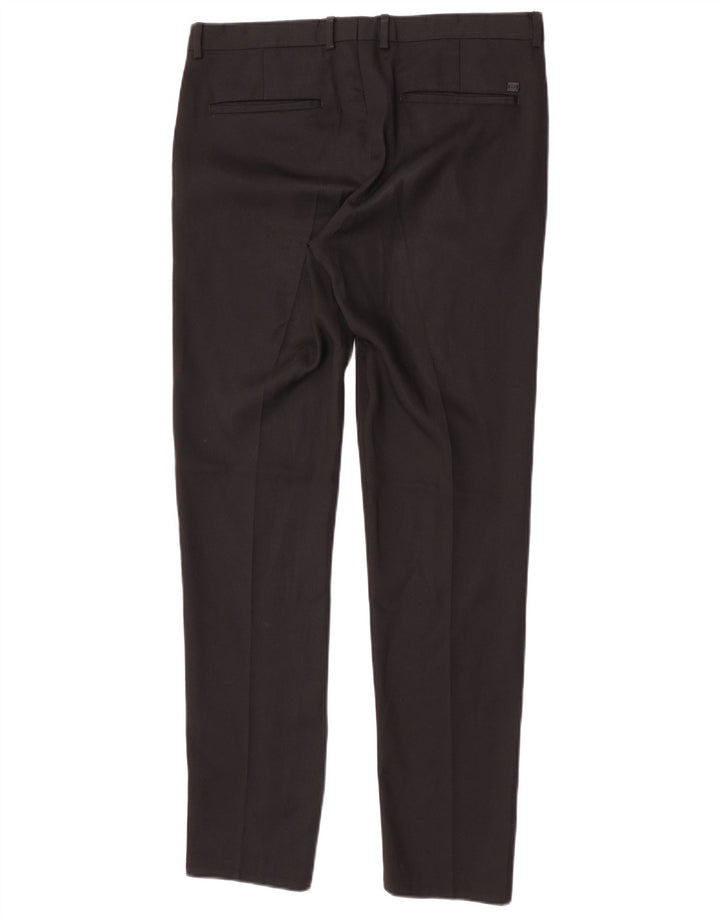Zara Mens Slim Chino Calças EU 40 Médio W31 L32 Preto