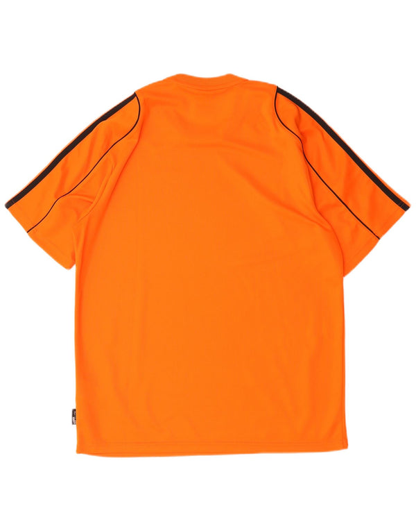 Adidas Mens Climalite Camiseta Top Médio Laranja Poliéster
