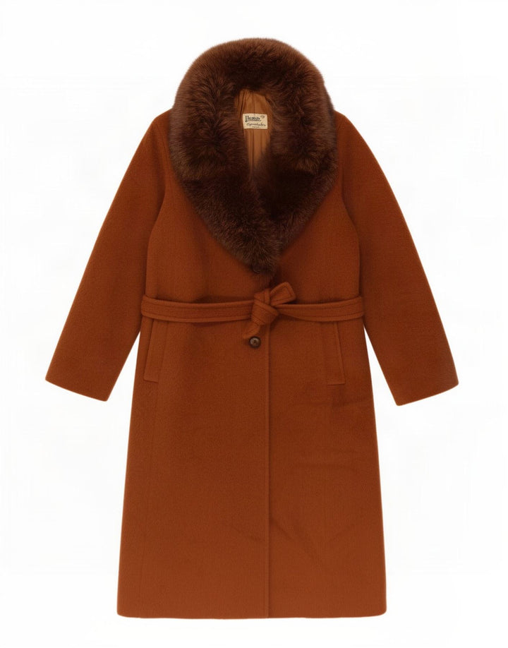 Sobretudo feminino Herno EU 50 2XL marrom mohair