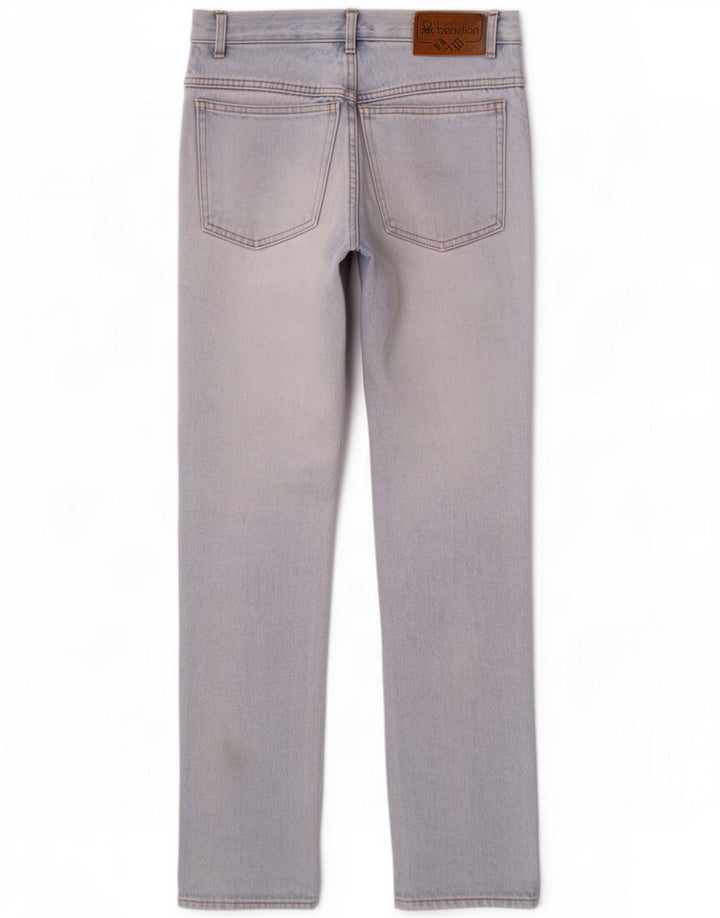 Jeans retos femininos Benetton W28 L31 azul