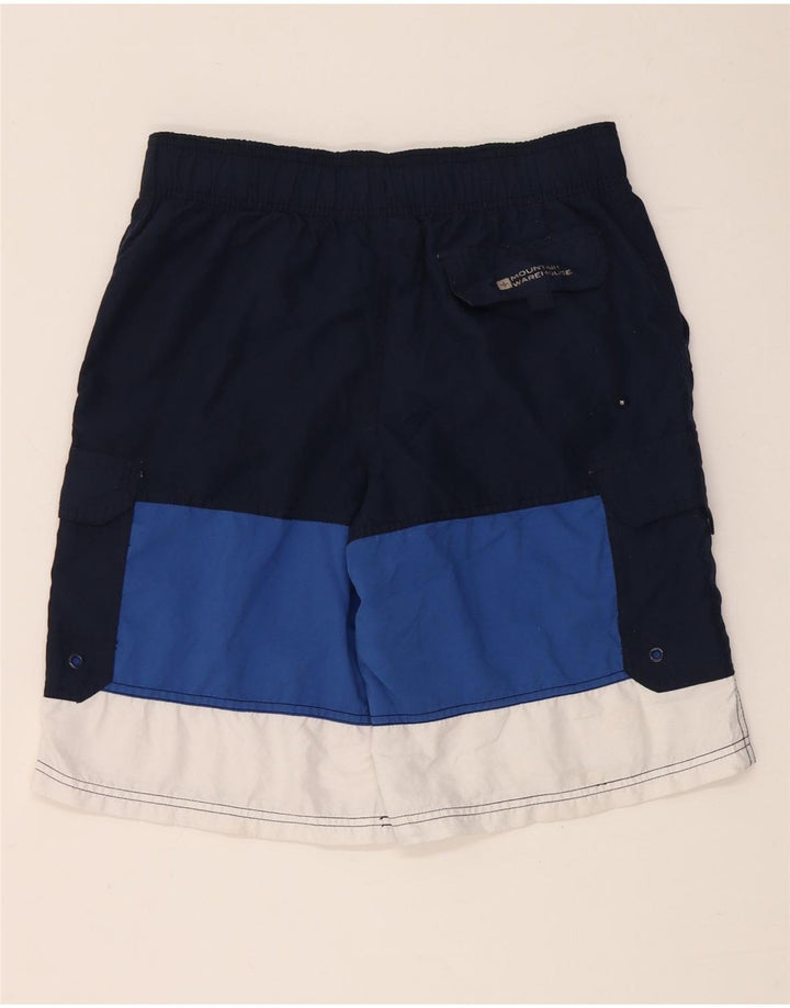 Poliéster de Colourblock dos azuis marinhos XS do short de natação dos homens do armazém da montanha