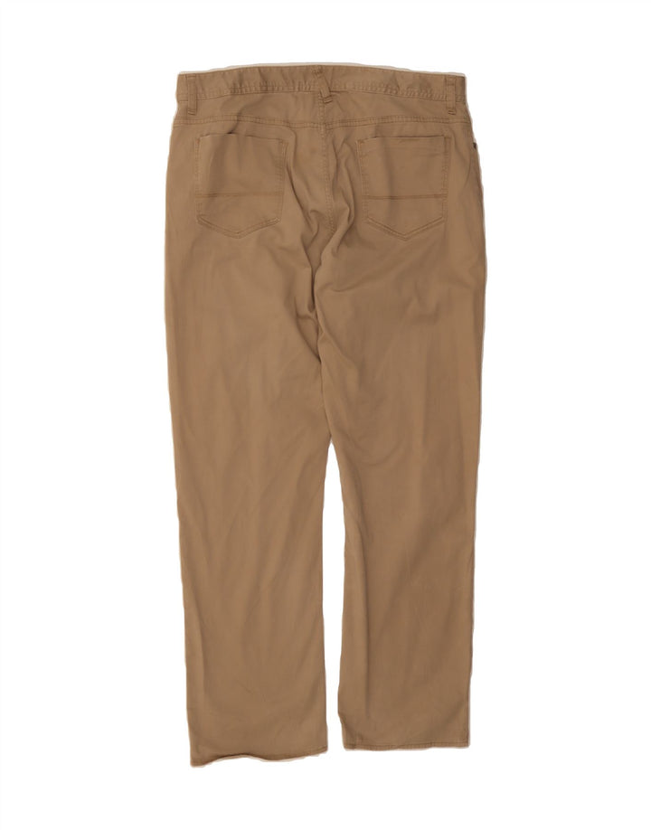 DKNY Womens Straight Casual Trousers W34 L30 Brown Cotton Vintage Dkny and Second-Hand Dkny from Messina Hembry 