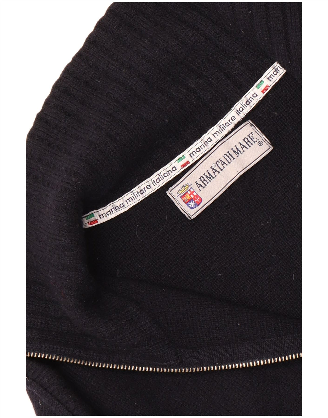 Suéter masculino Armata Di Mare com zíper e gola média azul marinho