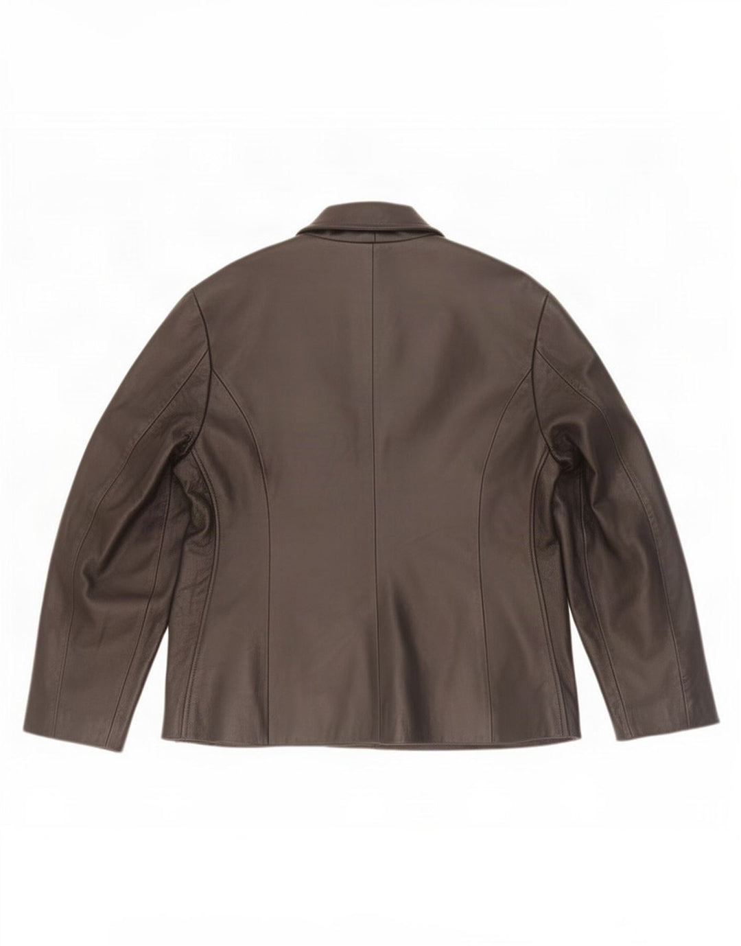 Jaqueta de couro feminina vintage UK 14 grande preta