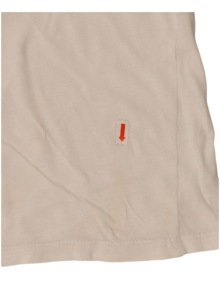 Camiseta feminina gráfica LEVI'S UK 16 grande branca
