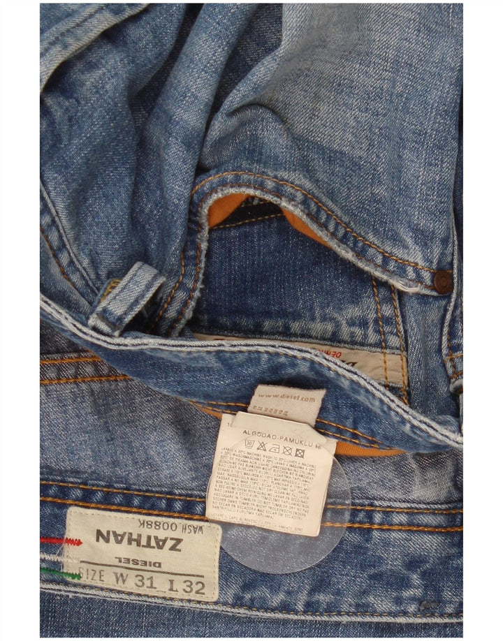 Diesel Mens Zathan Bootcut Jeans W31 L30 Azul Algodão
