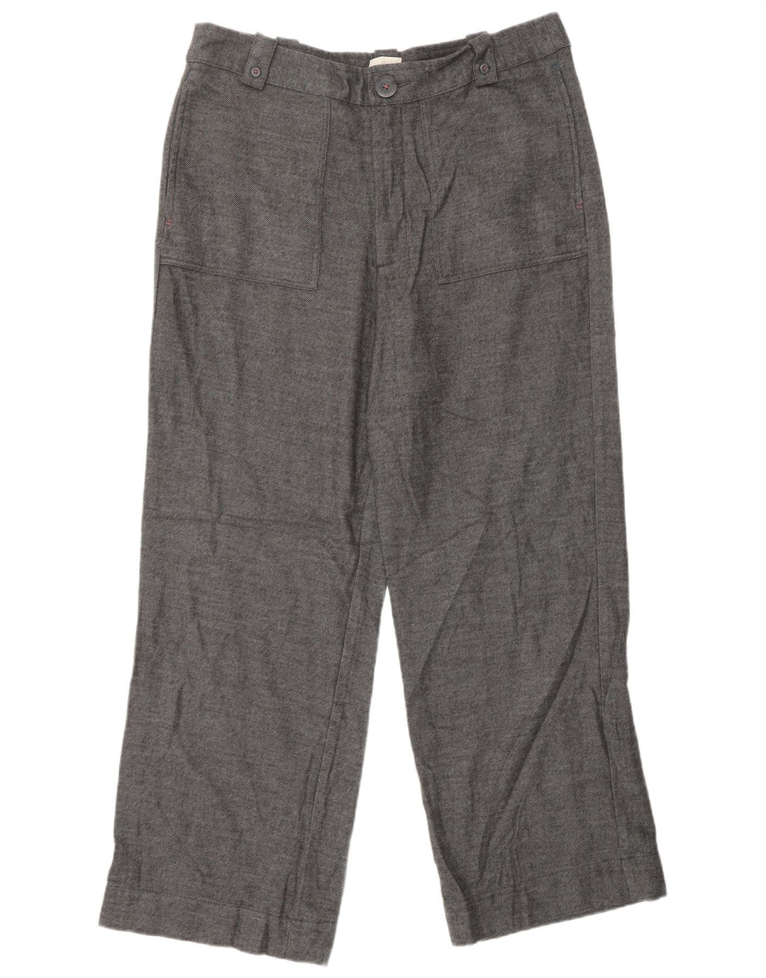 WHITE STUFF Calça feminina reta casual UK 16 grande W34 L29 cinza