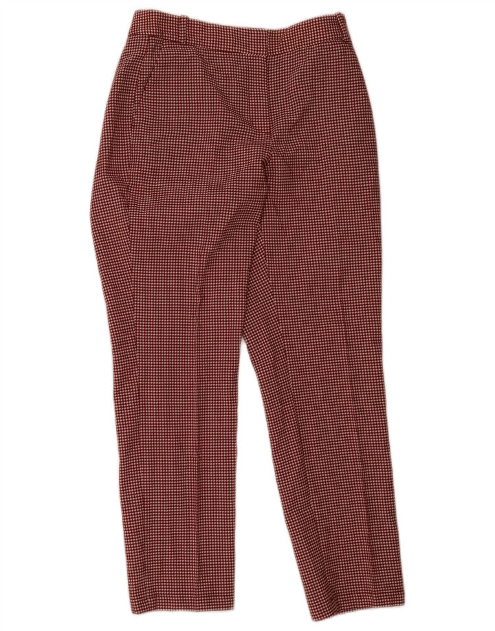 Calça Chino Feminina Massimo Dutti EU 38 Pequeno W28 L28 Vermelho Houndstooth