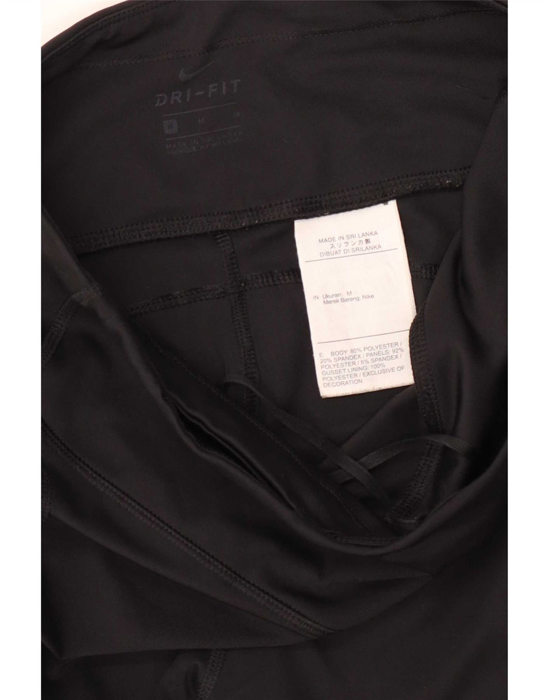 Leggings Nike Dri Fit UK 12 Médio Preto Poliéster