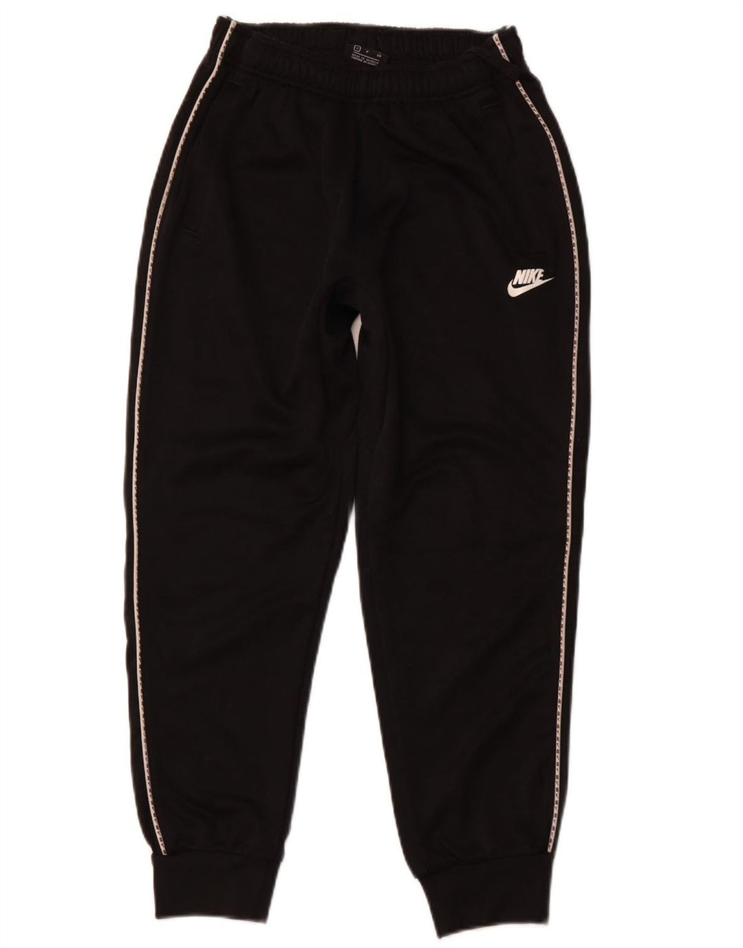 Calça de treino feminina Nike Joggers UK 8 pequena preta poliéster