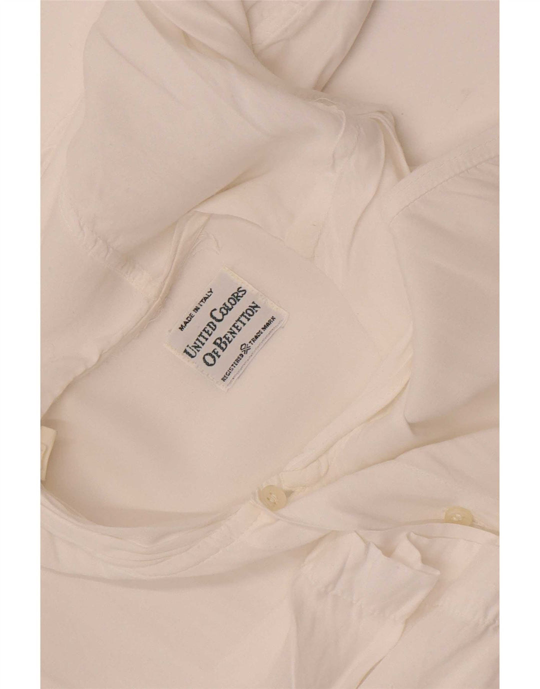 Camisa masculina de manga curta com capuz Benetton médio branco