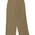 Zara Calça feminina tricotada com pernas largas pequena W26 L30 verde poliéster