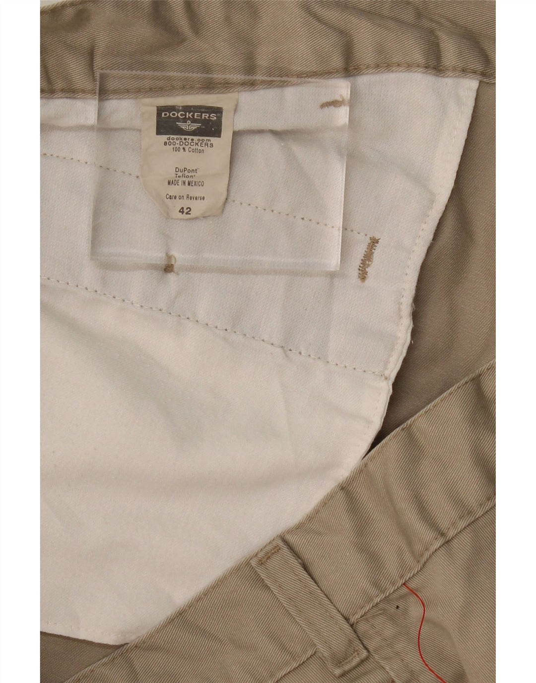 Shorts Chino Masculino DOCKERS W42 2XL Algodão Bege