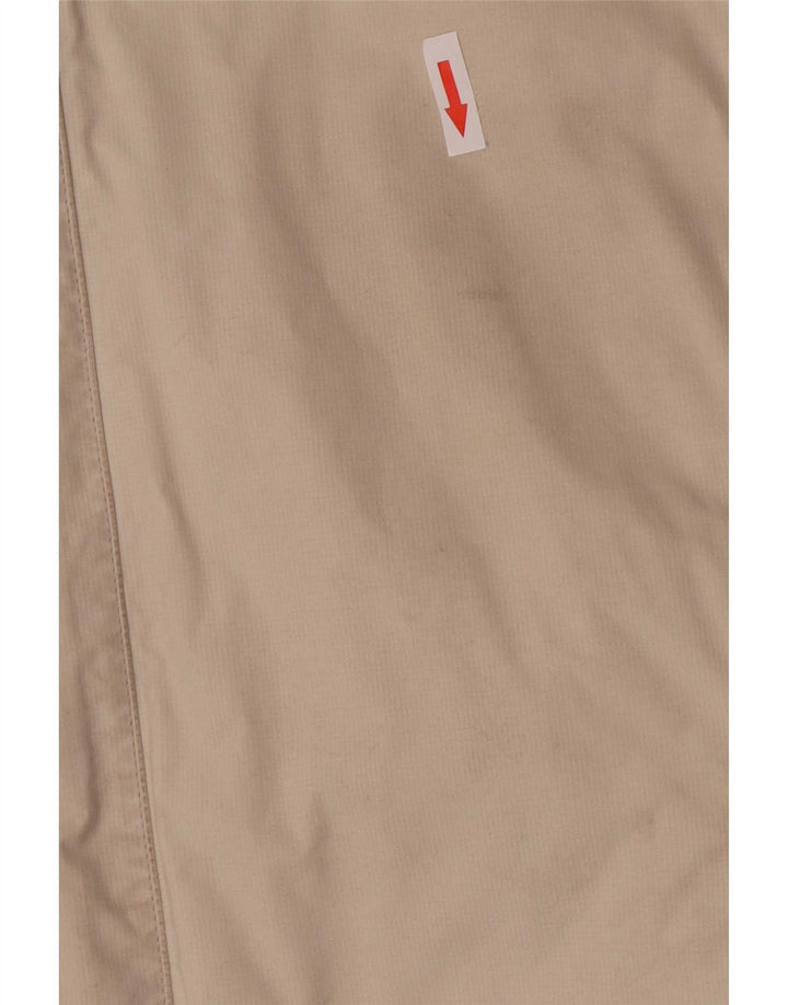 Jaqueta corta-vento feminina grande Berghaus UK 14 bloco colorido bege médio