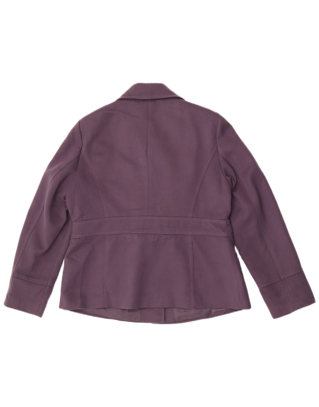 Jaqueta blazer feminina Marks & Spencer com 4 botões Reino Unido 16 grande roxo poliéster