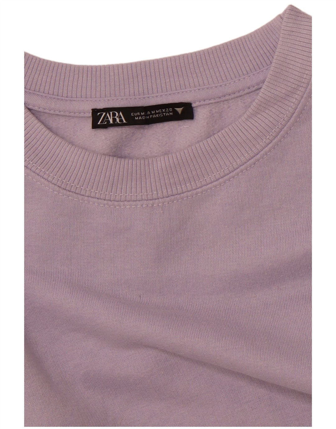ZARA moletom feminino oversized cropped UK 14 médio roxo