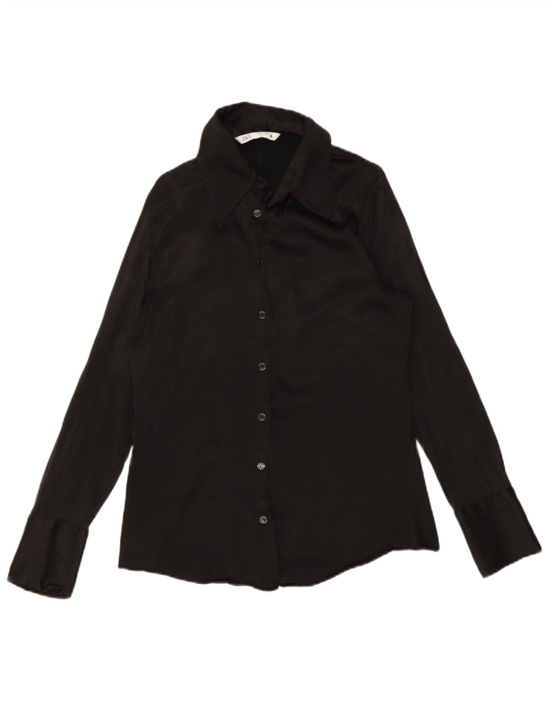 Blusa camisa feminina Zara Reino Unido 14 grande preta