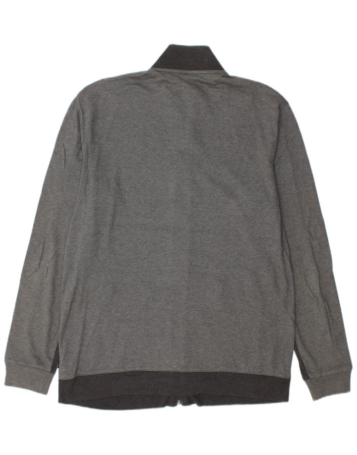 CALVIN KLEIN Jaqueta masculina de agasalho grande algodão cinza