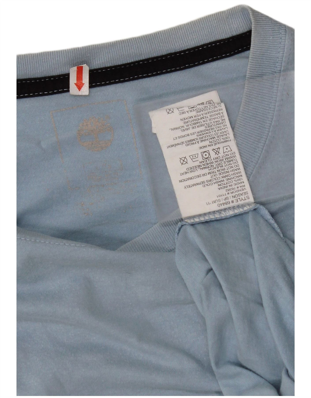 Camiseta masculina gráfica TIMBERLAND algodão azul médio