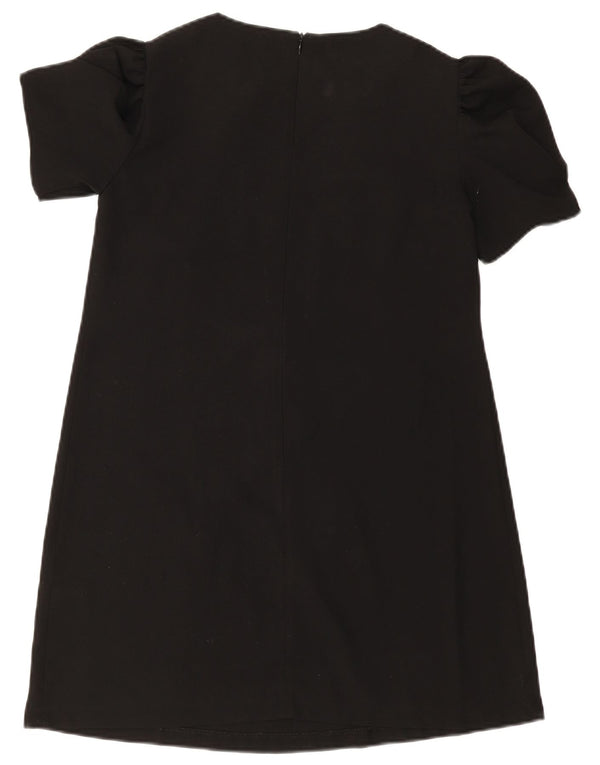 Vestido feminino Zara A-Line UK 12 poliéster preto médio