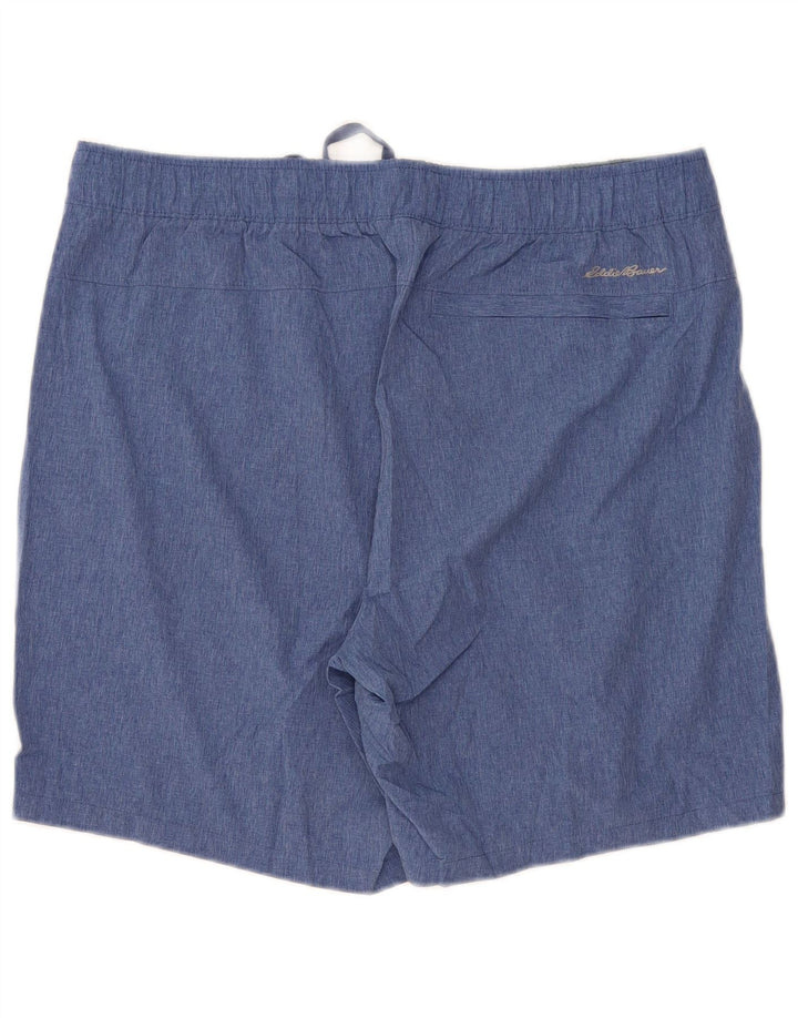 Shorts casuais masculinos EDDIE BAUER XL W38 azul poliéster