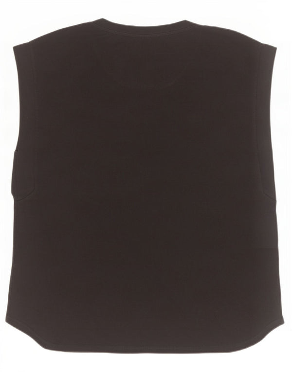 Top colete feminino Benetton UK 18 XL algodão preto