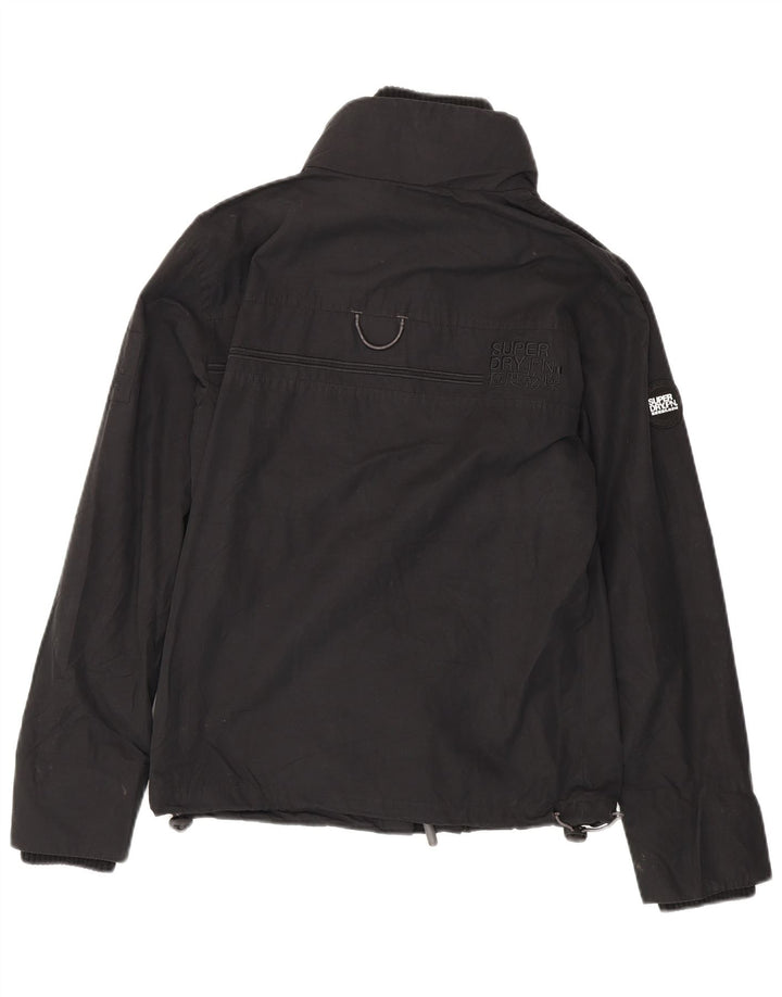 Jaqueta corta-vento superdimensionada feminina Superdry Windattacker Reino Unido 10 pequena preta