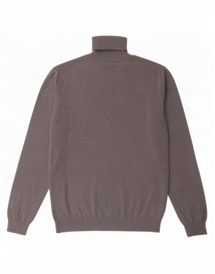 Suéter masculino Massimo Dutti com gola redonda, algodão cinza grande