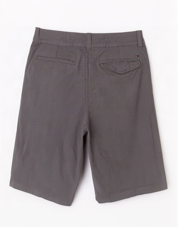 Bermuda masculina Tommy Hilfiger W30 médio azul marinho listrado algodão