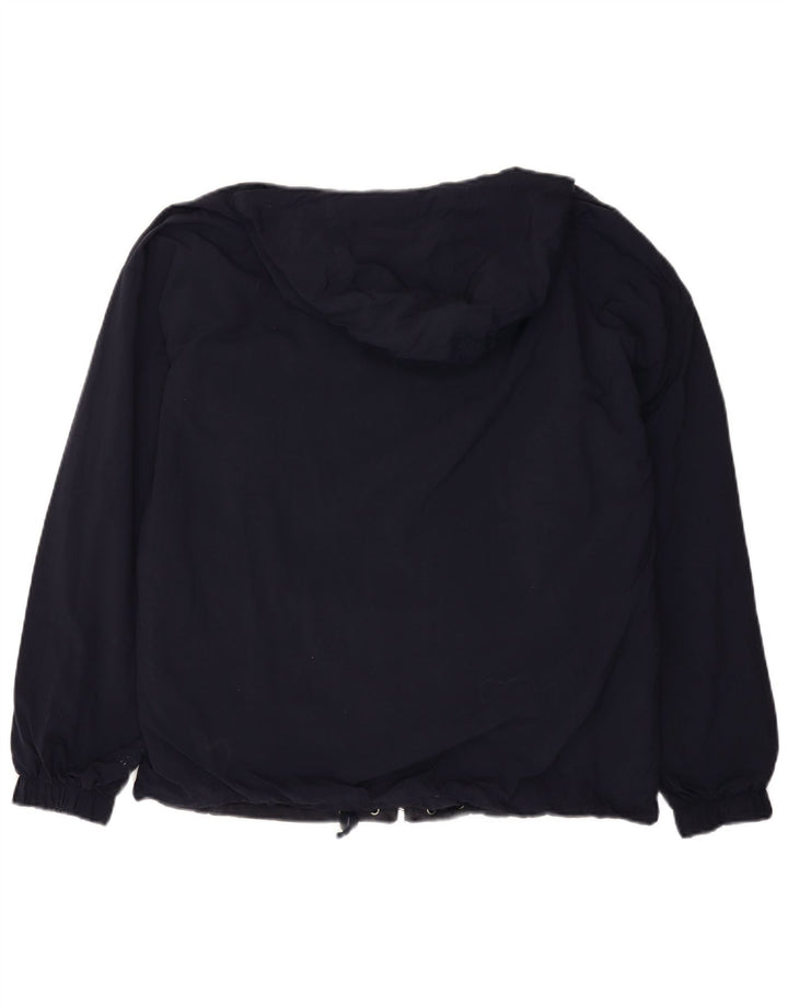 Jaqueta masculina reversível com capuz FILA IT 50 grande bloco colorido azul marinho