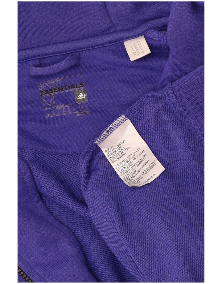 Adidas Mens Climalite Zip Hoodie Suéter Médio Roxo Poliéster
