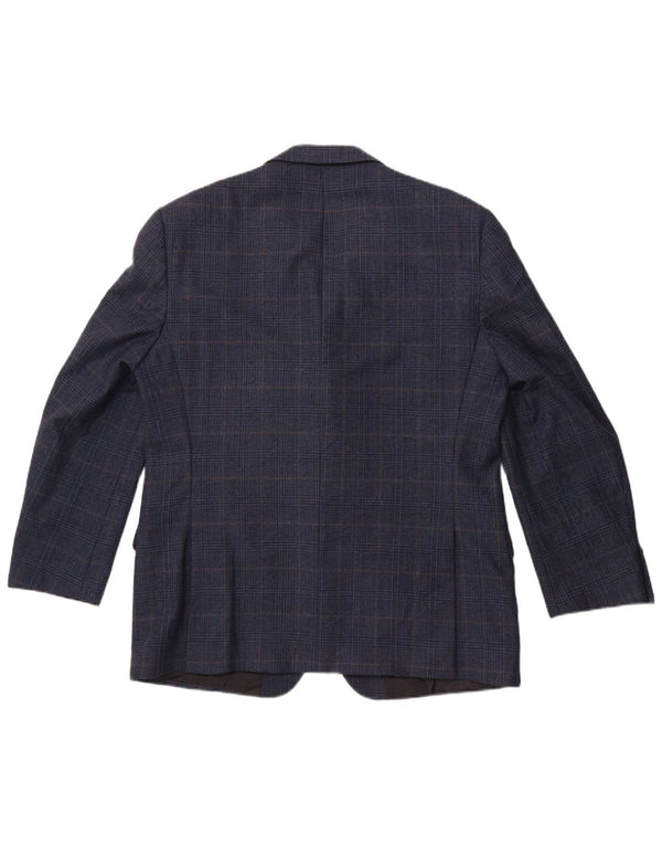 Jaqueta blazer masculina VALLE LESIA com 3 botões IT 54 2XL azul marinho Houndstooth