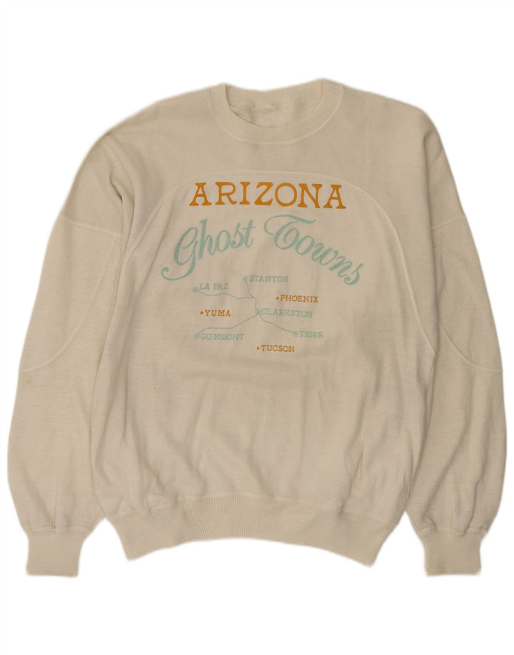 Suéter gráfico masculino Arizona grande branco