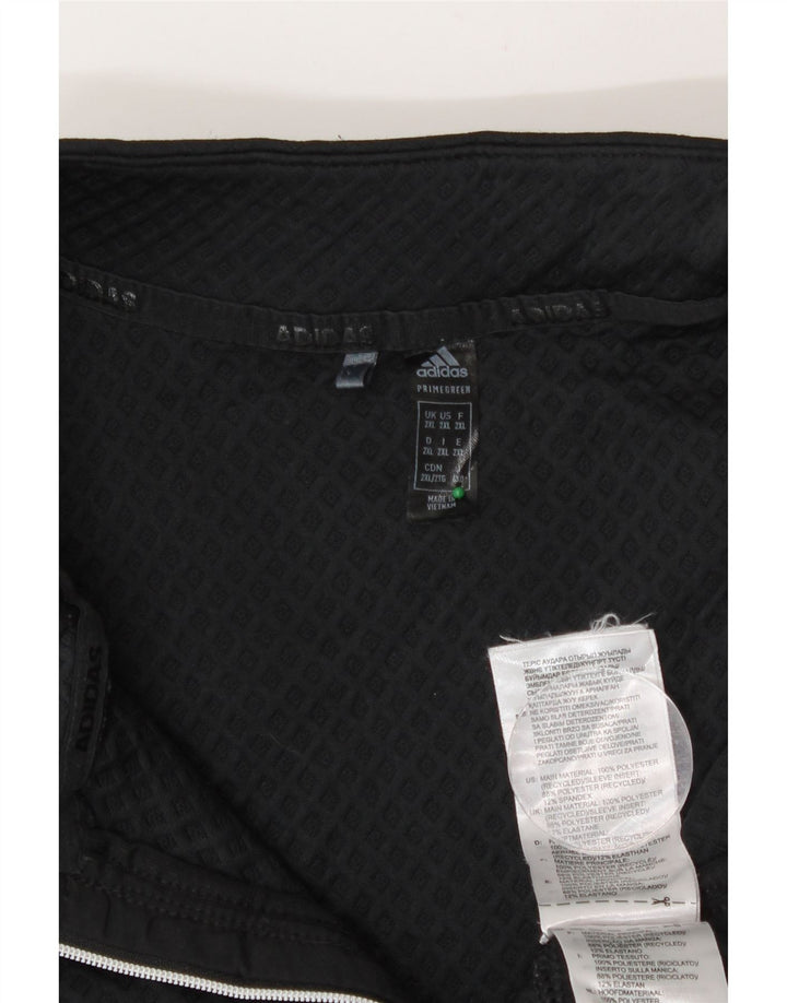 Adidas Mens Zip Neck Moletom Jumper 2XL Preto Poliéster