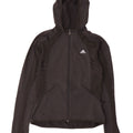 Suéter adidas feminino com capuz e zíper Reino Unido 12 médio preto poliéster