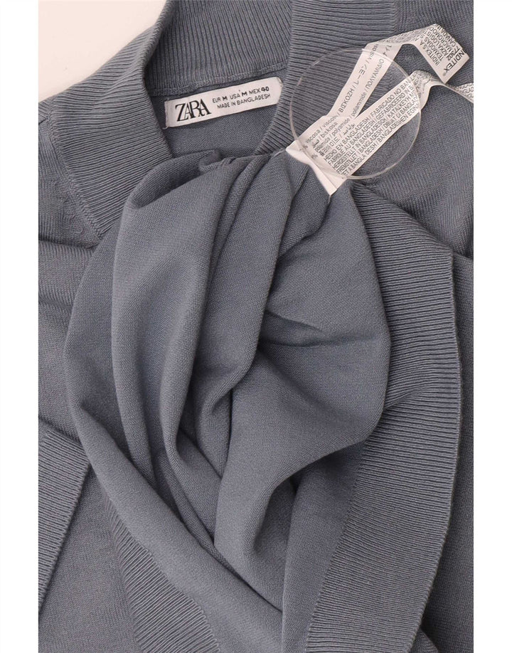 Camiseta masculina Zara Top médio azul viscose