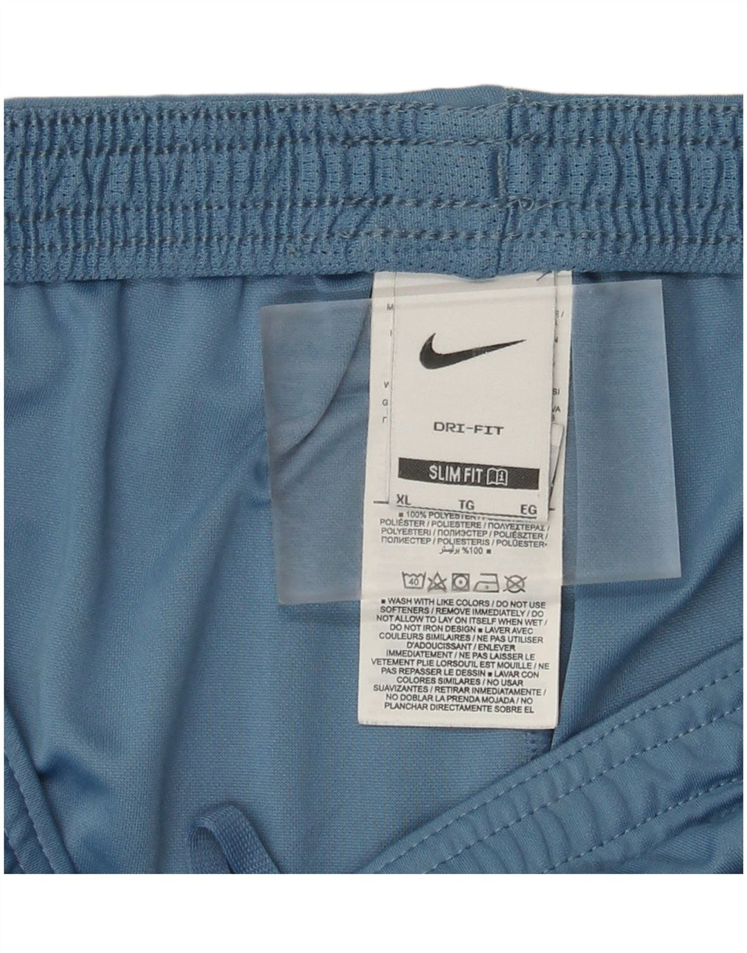 Shorts esportivos masculinos Nike Dri Fit Slim Fit XL azul poliéster