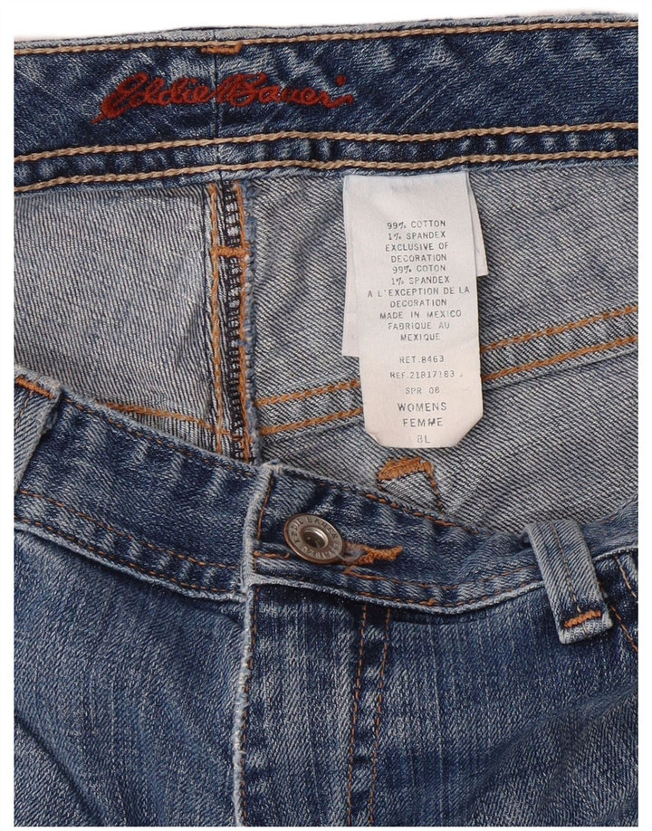 EDDIE BAUER Jeans retos femininos US 8 médio W30 L25, 28 algodão azul