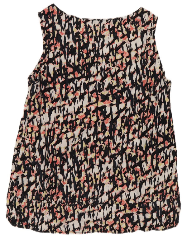 Blusa feminina Marks & Spencer com padrão abstrato Reino Unido 10 pequena multicolorida