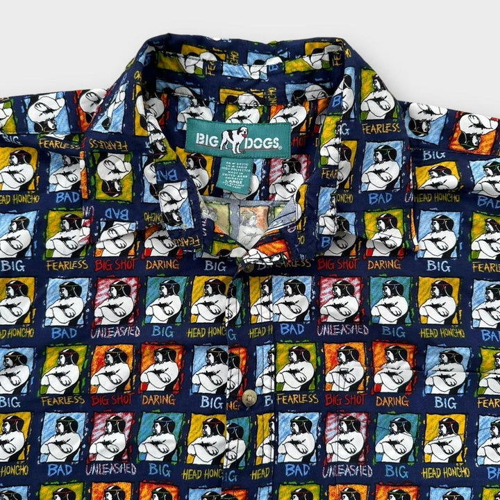Camisa estampada com cachorros grandes - Grande