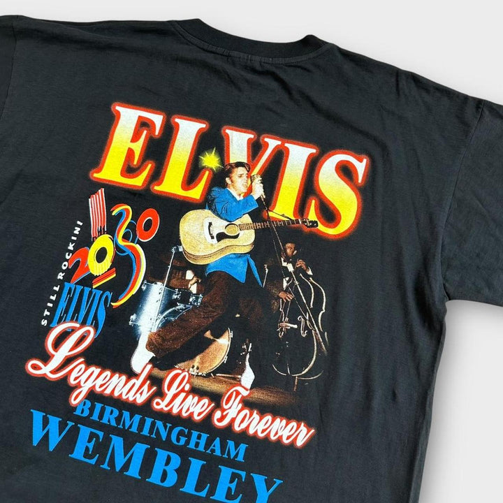 Camiseta vintage Elvis com estampa - XL