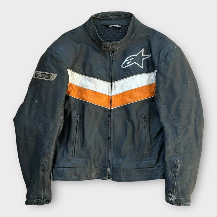 Jaqueta biker de couro Alpinestars - média (verificar medidas)